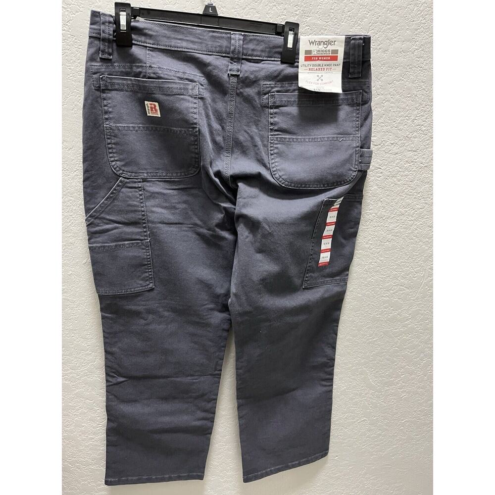 Wrangler Riggs Workwear Women's 16 X 30 Double Knee Work Pant Relaxed Fit Gray